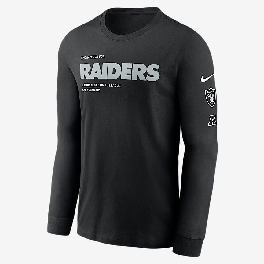 Las Vegas Raiders Logo Victory Men's Nike Dri-FIT NFL 1/2-Zip Long